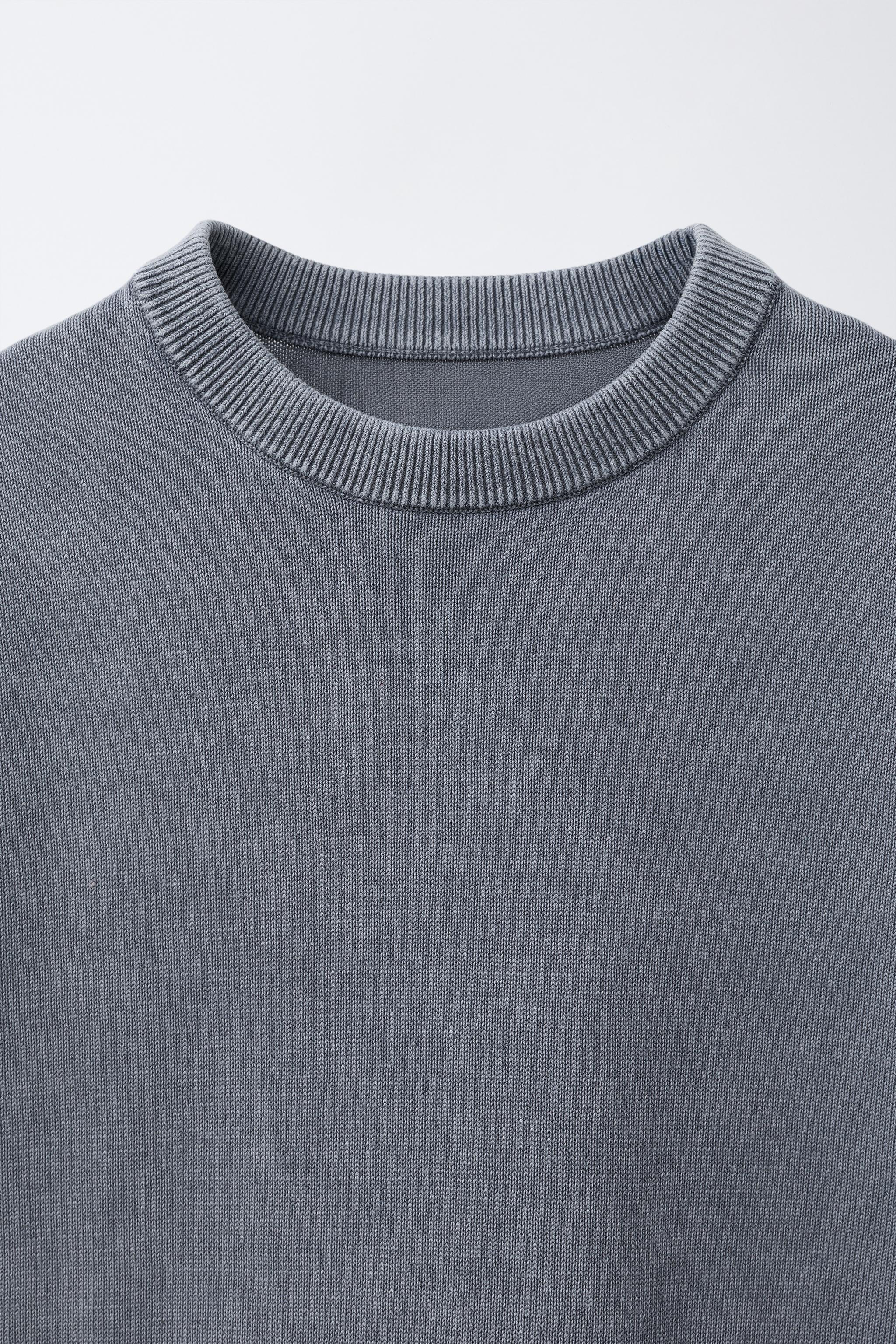 T-SHIRT EN MAILLE EFFET DÉLAVÉ